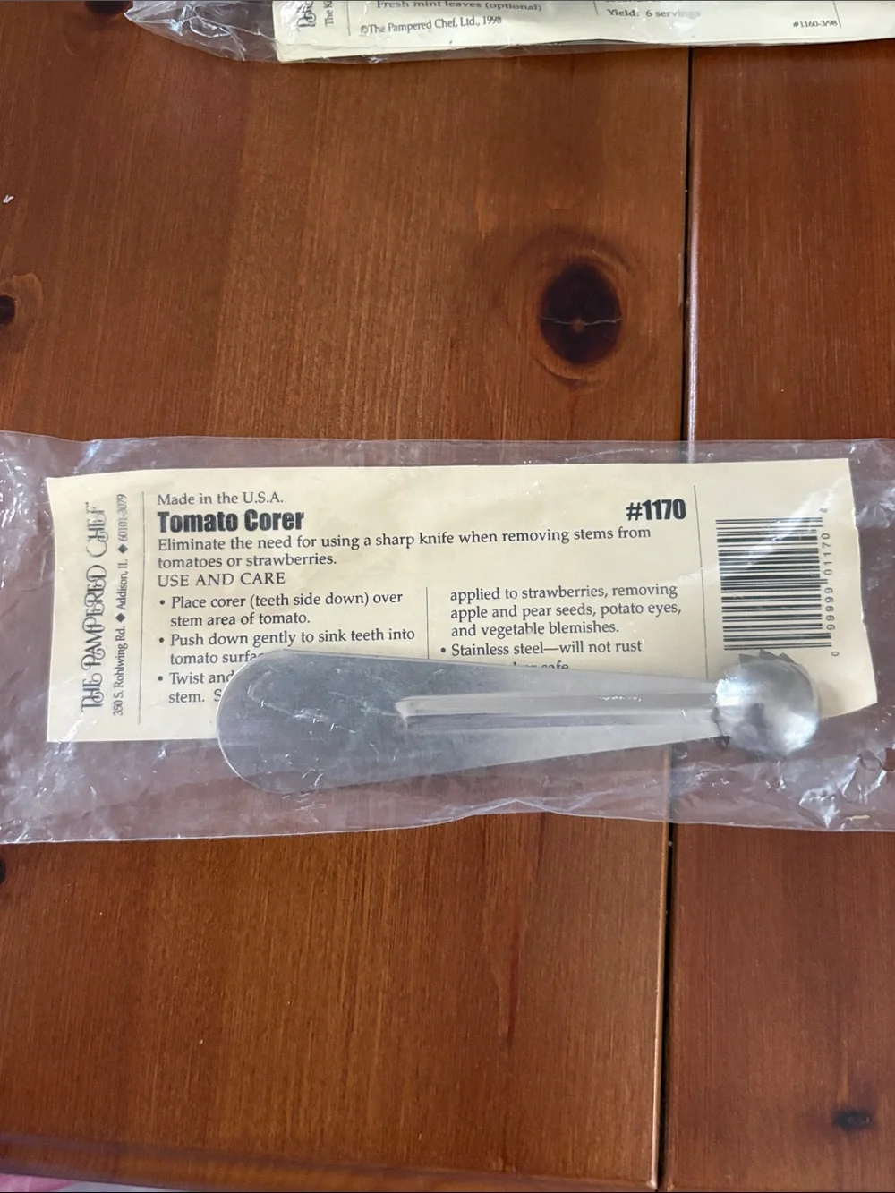 The Pampered Chef tomato corer